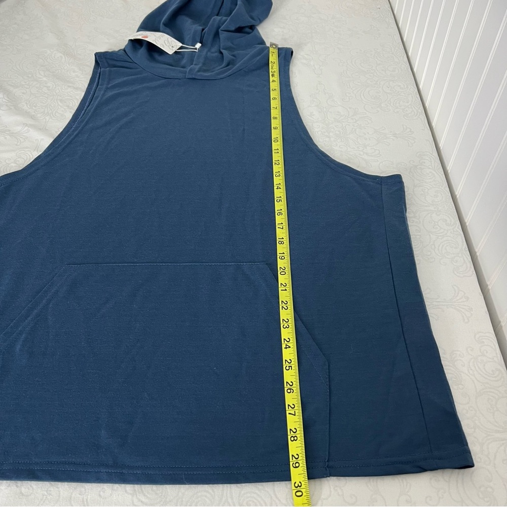 NWT Coofandy Workout Bodybuilding Muscle Sleeveless Hooded Tank Top Size XXL - Picture 9 of 10